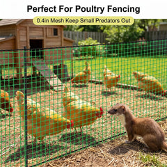 HORTIFAN fence installed on wooden posts for quick secure setup