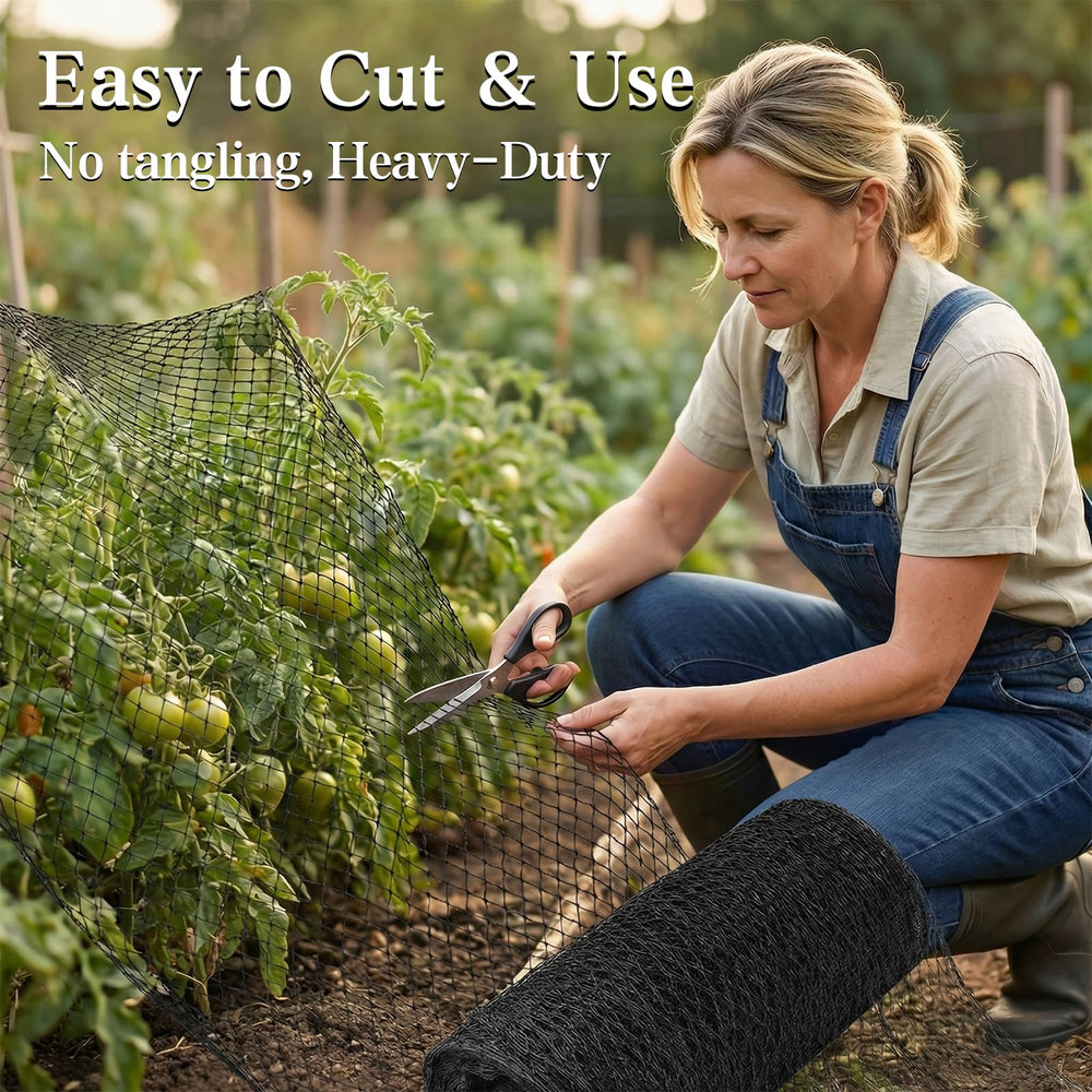 HORTIFAN material label showing polyethylene build and weather-resistant durability
