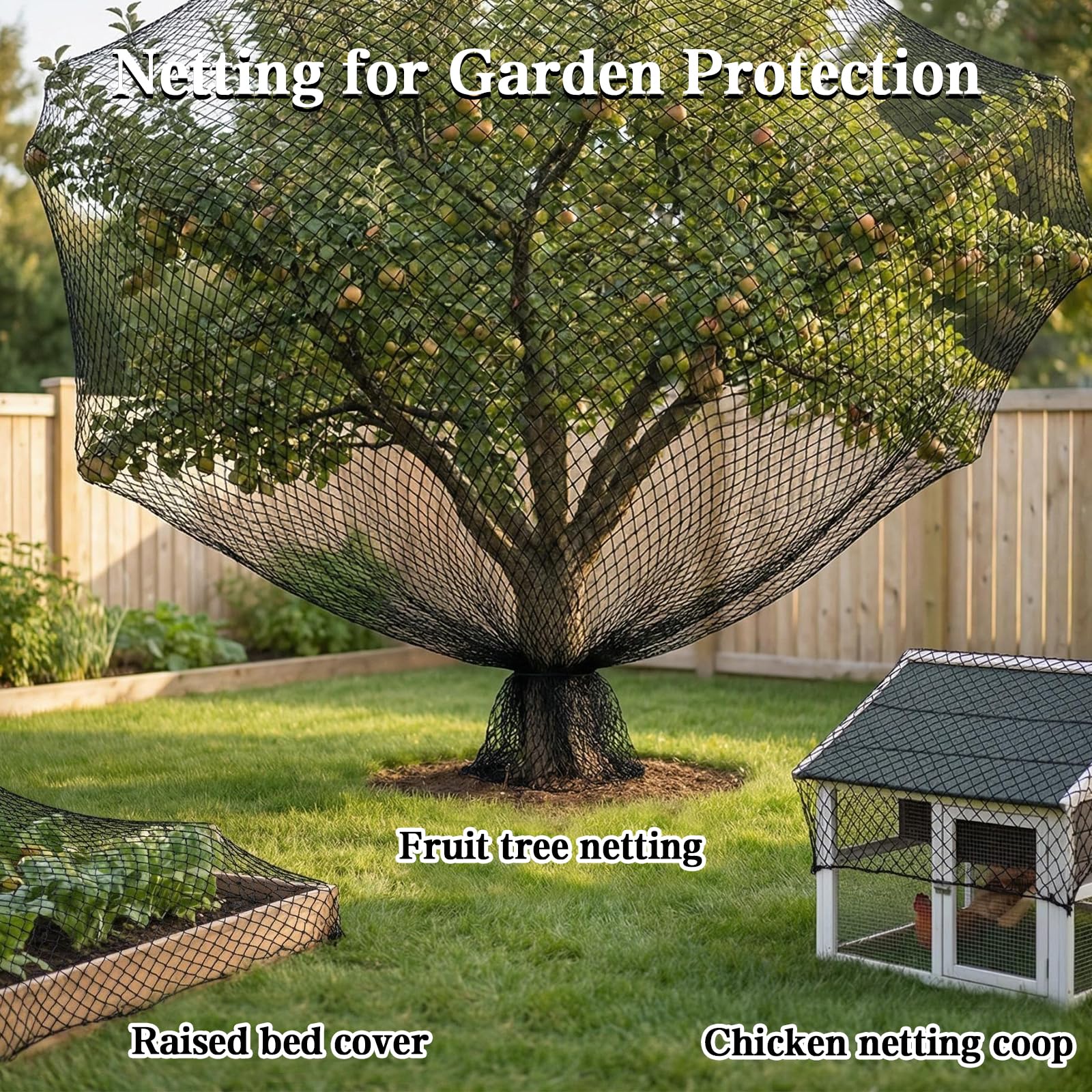 HORTIFAN netting draped over berry bushes providing pest protection while allowing sunlight