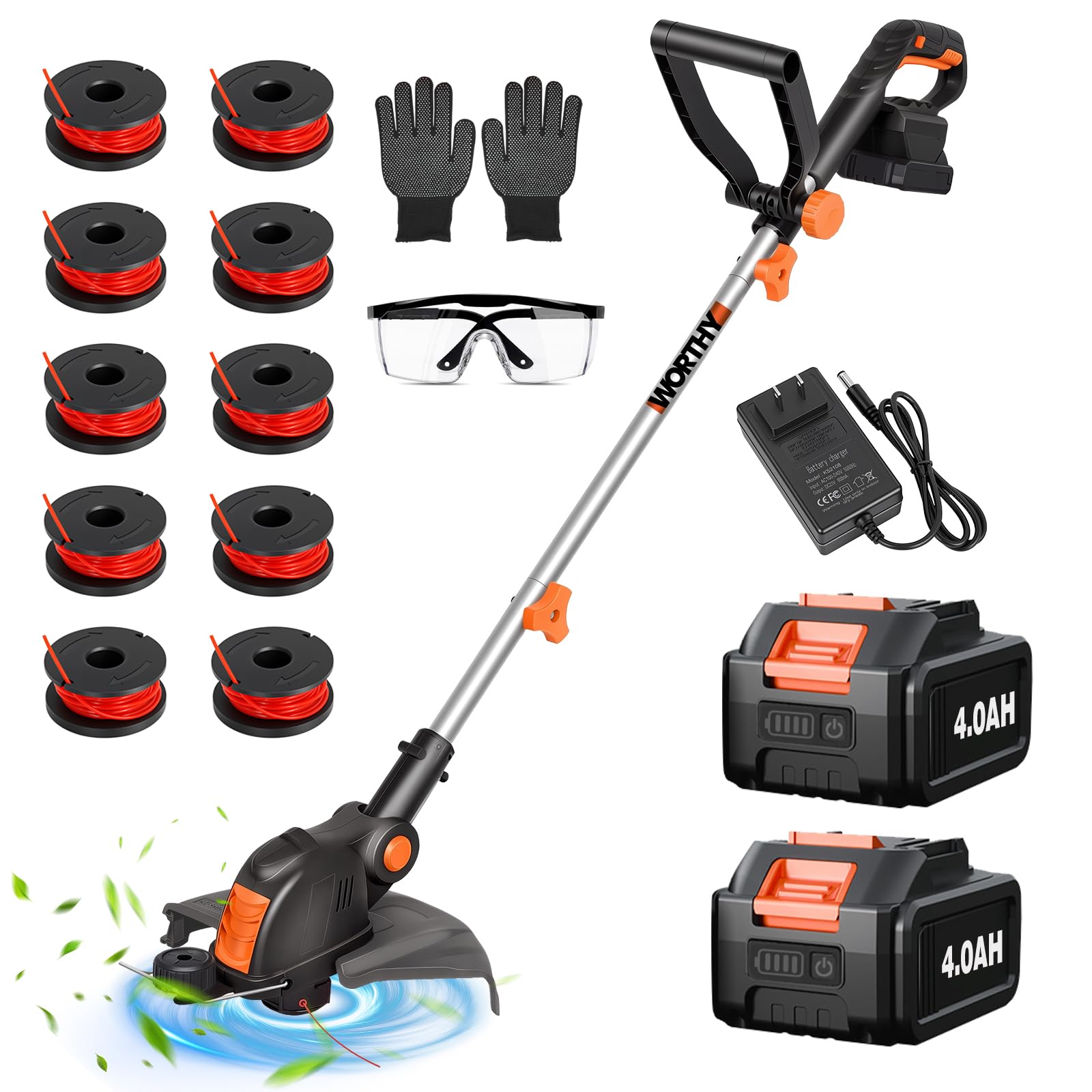 HortiHub front view of cordless trimmer showing compact, balanced design and portability