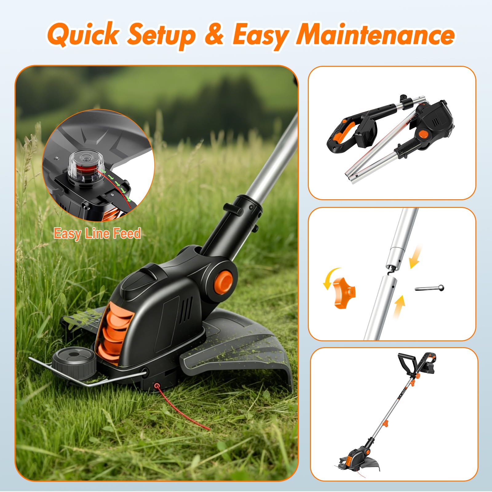 HortiHub packed box showing tool-free assembly and included accessories