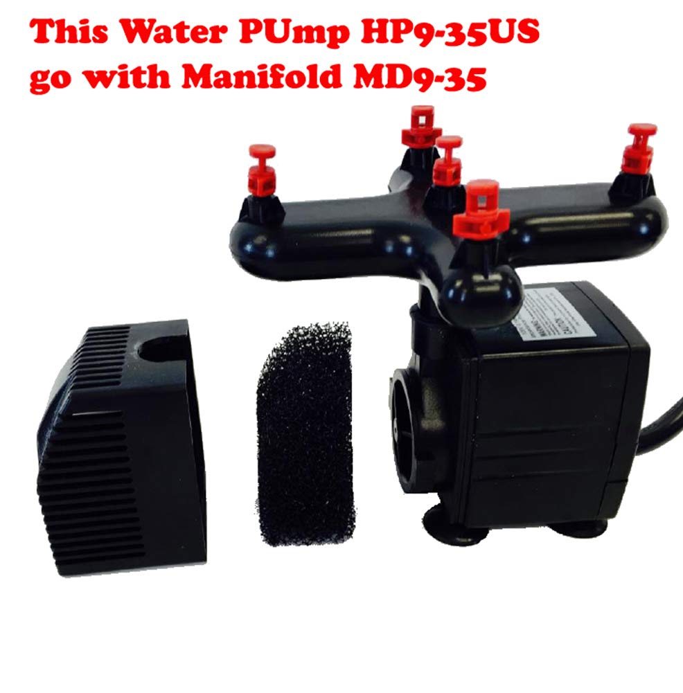 HORTIPOTS pump sticker with specifications for quick identification and matching