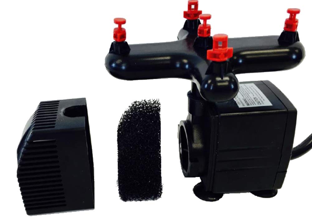 HORTIPOTS six 360-degree spray misters included for consistent nozzle coverage