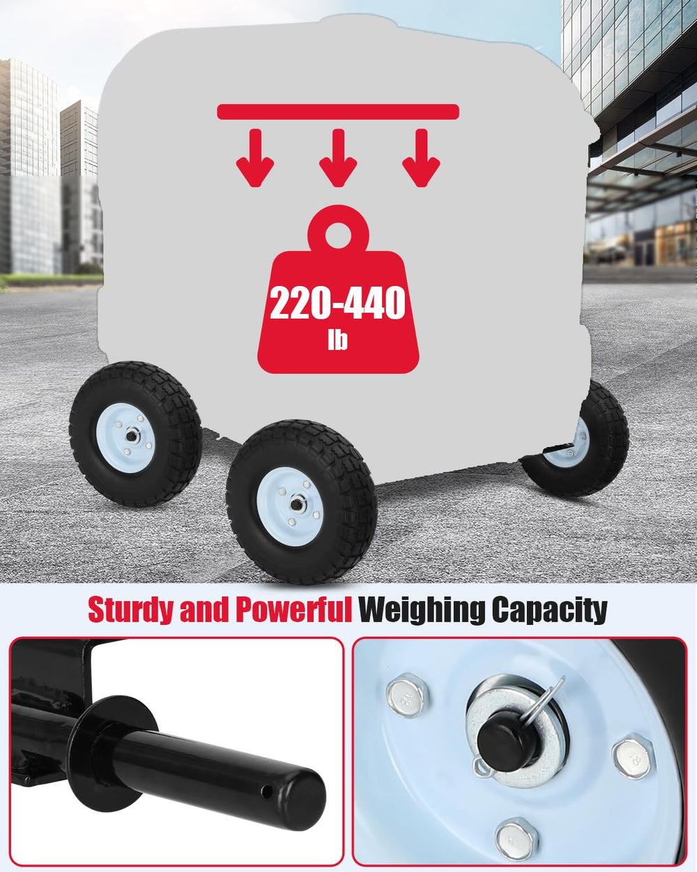 Hosile wheel kit in use on gravel demonstrating stable all-terrain movement
