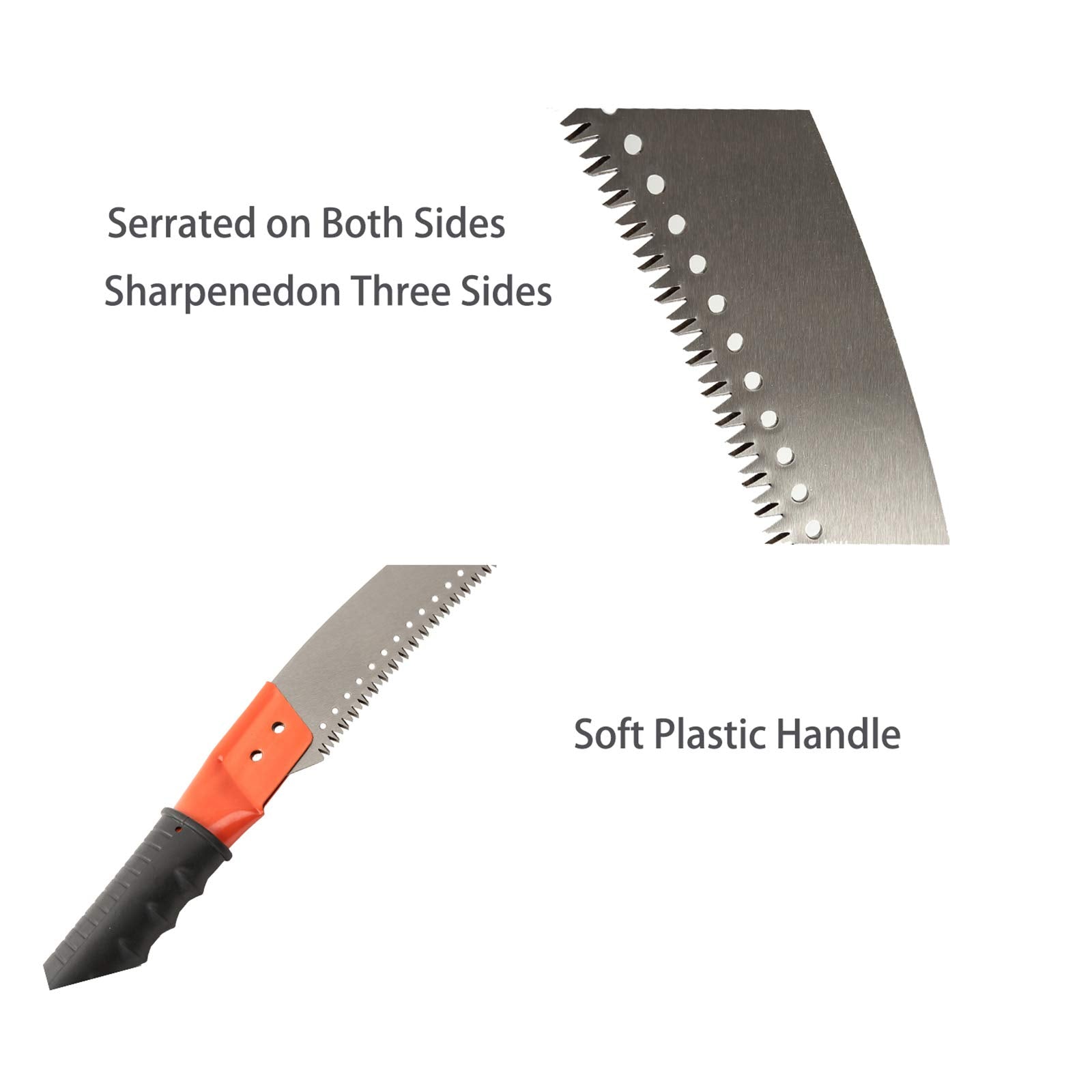 HOSKO blade close-up showing three-sided sharpened edge for cleaner cuts