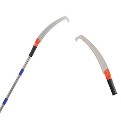 HOSKO pole saw full-length front view showing extended reach and stability