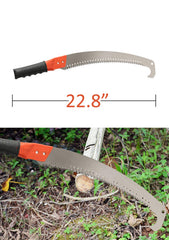 HOSKO pole saw in use trimming a high branch for safer pruning