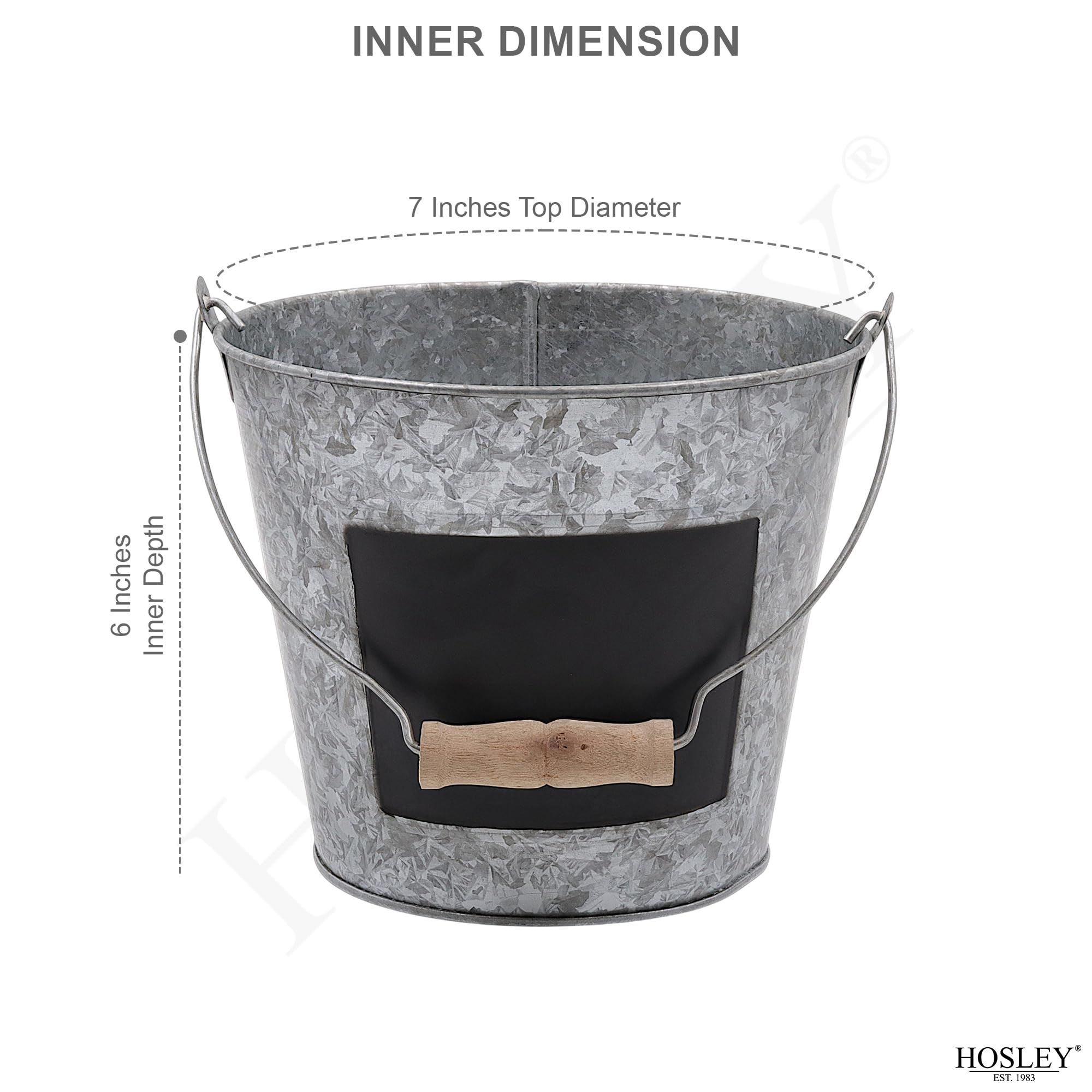 Hosley buckets used as wedding centerpieces adding customizable rustic charm