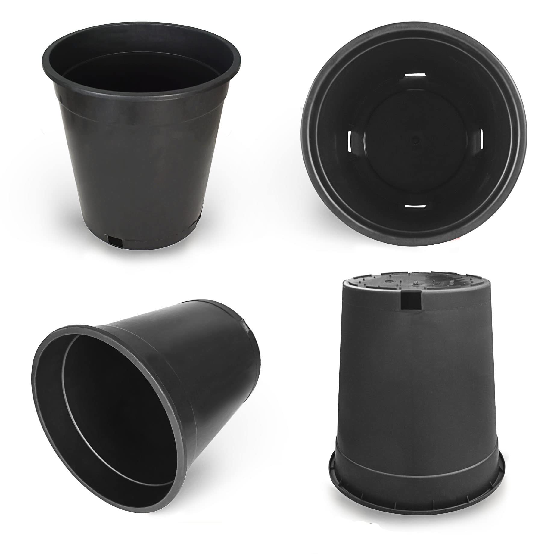 HOSTIC pots on patio in sunlight illustrating versatile indoor-outdoor use benefit