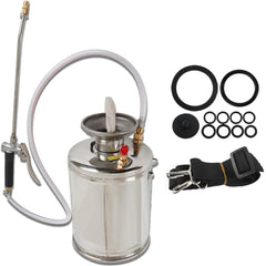 HOSTIC stainless steel sprayer front view showing sturdy tank benefit