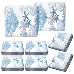 Hosuly front packaging showing eight coastal cushion covers and instant decor update
