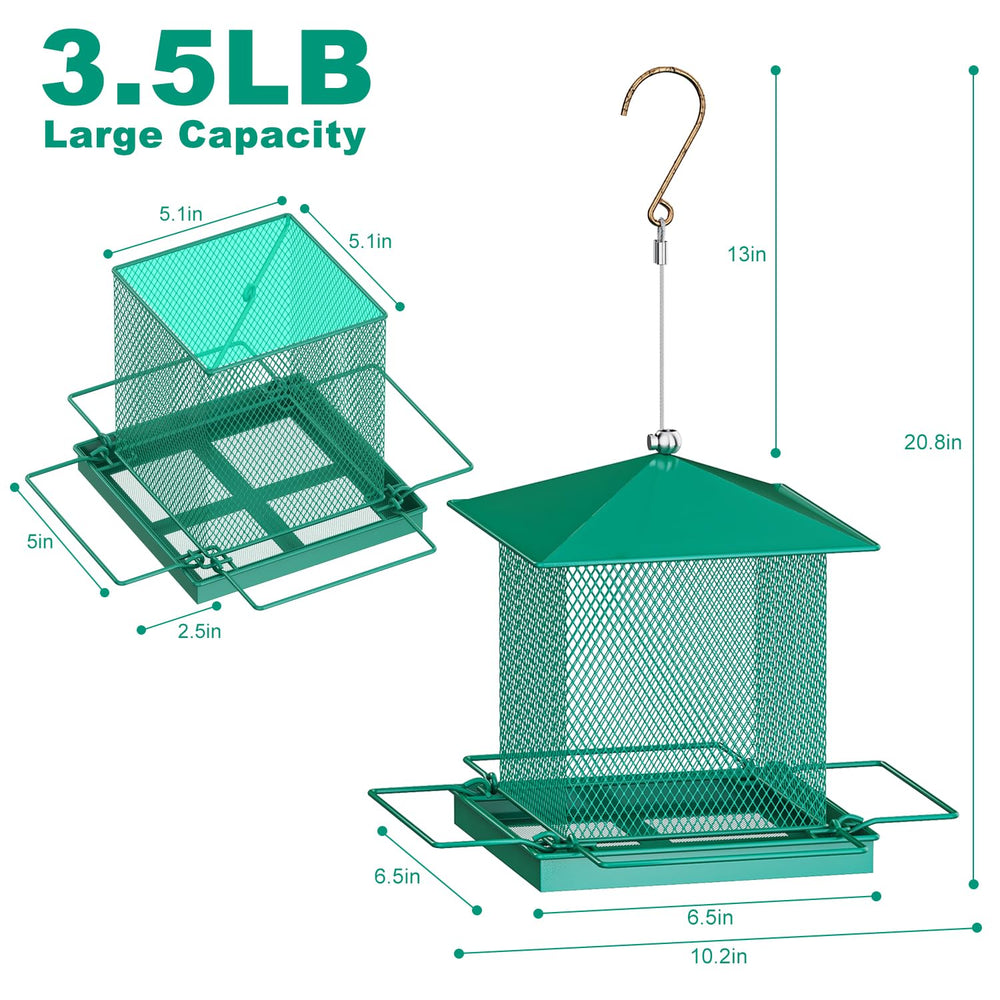 HOSUN metal perches side view demonstrating sturdy landing spots and visitor comfort