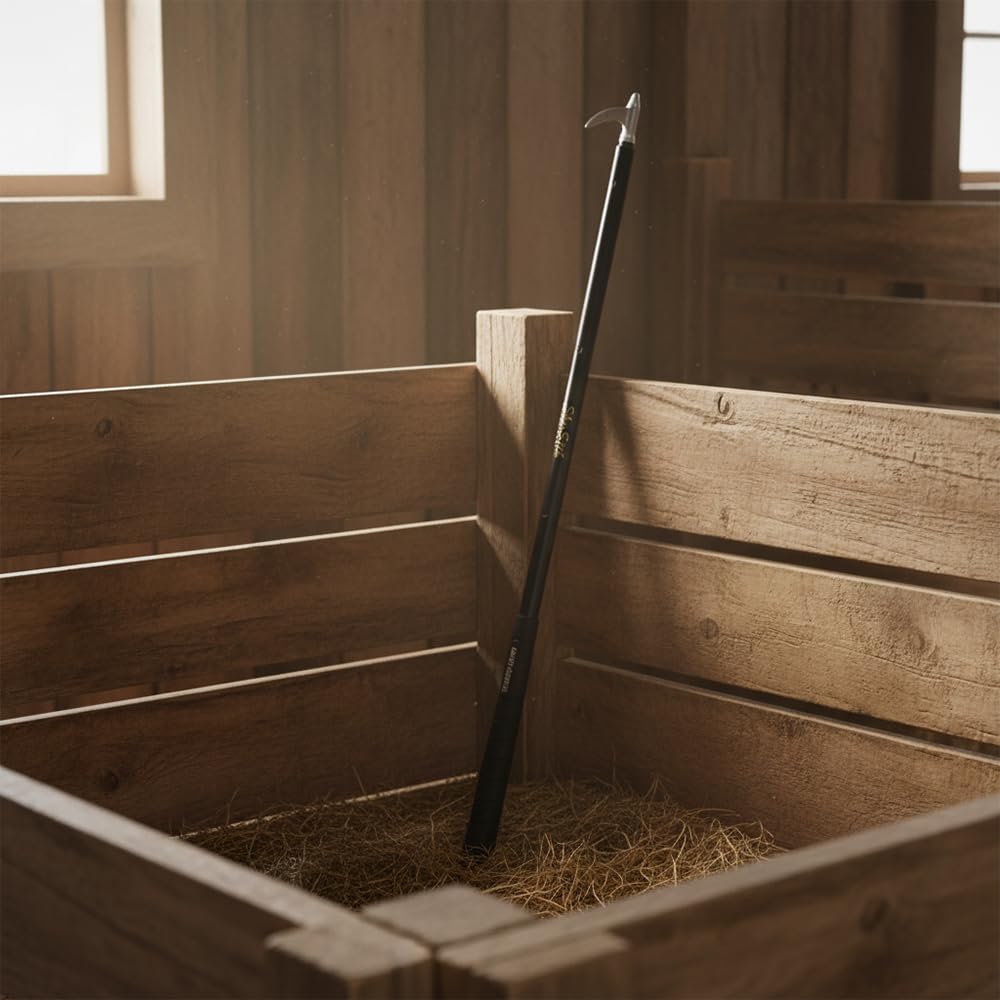 HOT-SHOT Sho-Stic in use guiding a cow in a show ring, improves positioning accuracy