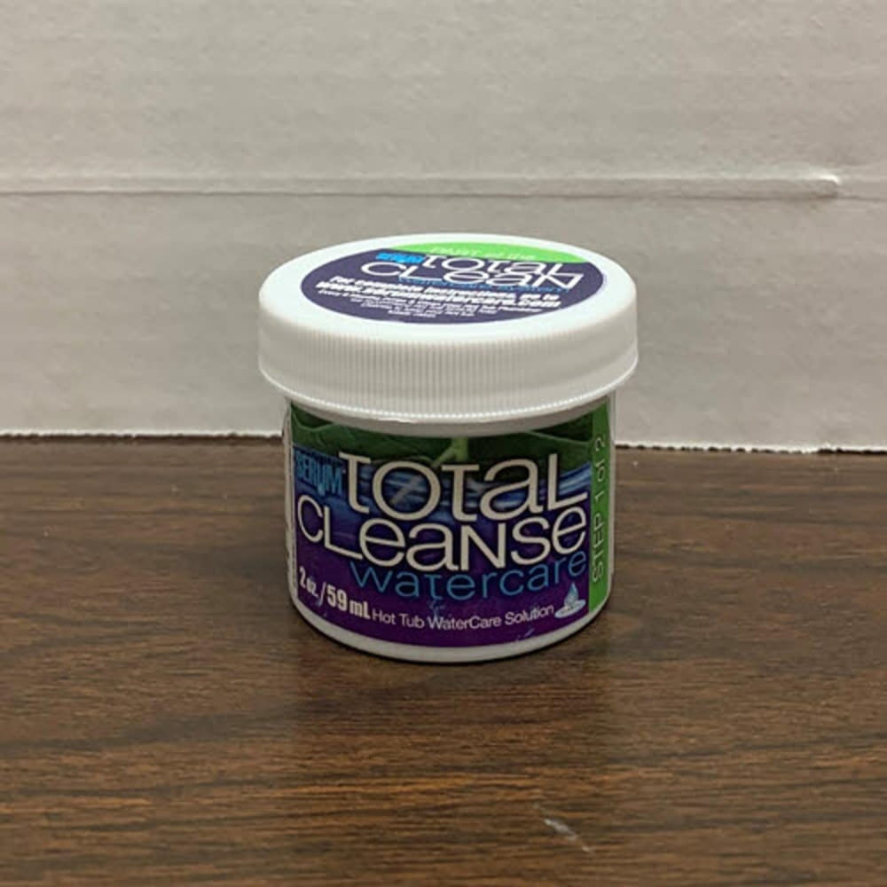 Hot Tub Serum circulating through spa plumbing to remove buildup and protect equipment
