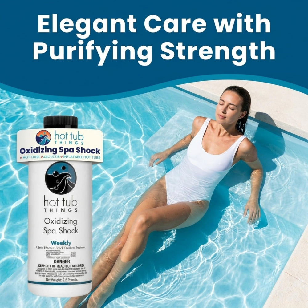 Hot Tub Things being poured into hot tub jets to improve clarity and remove odors