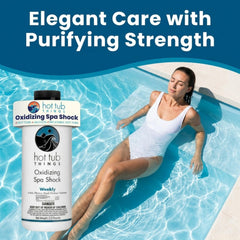 Hot Tub Things being poured into hot tub jets to improve clarity and remove odors