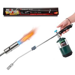 Hotdevil front view of torch showing extended arm and ergonomic grip for comfort