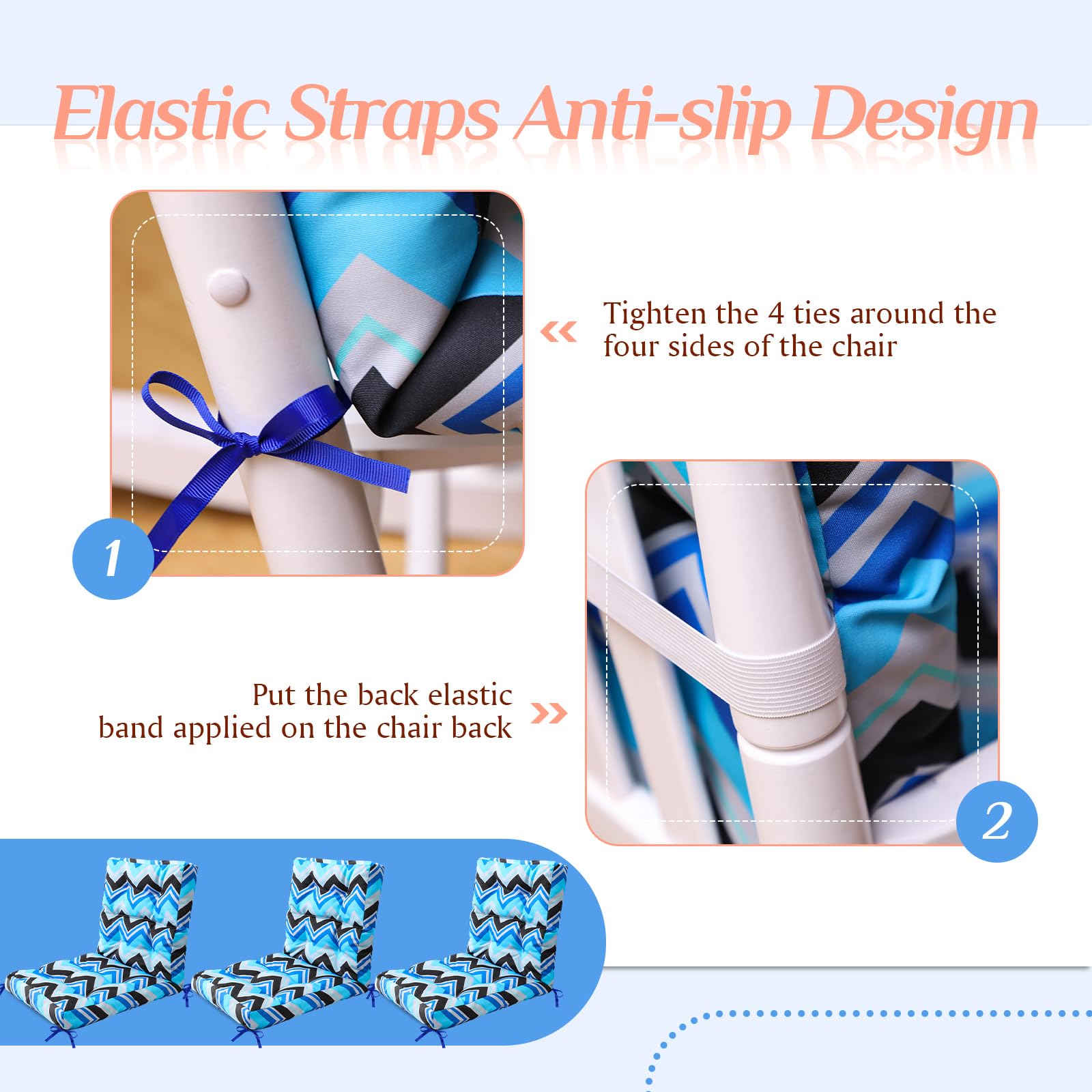 Hoteam detail of tie straps and elastic strap ensuring secure attachment during use