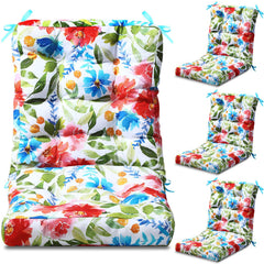 Hoteam front view of four flower-pattern cushions showing coordinated set and appeal