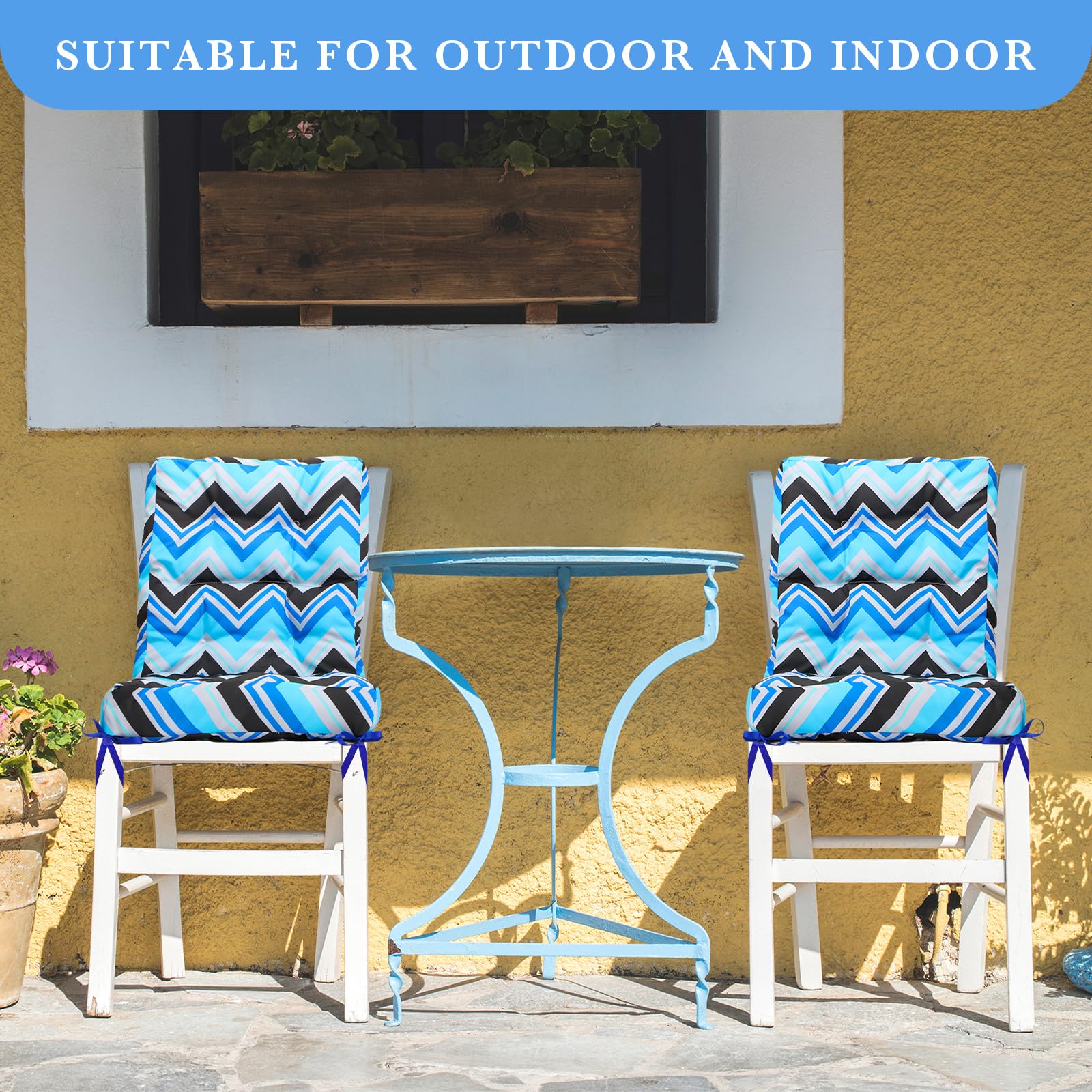 Hoteam six cushions arranged on patio illustrating aesthetic upgrade and coordinated look