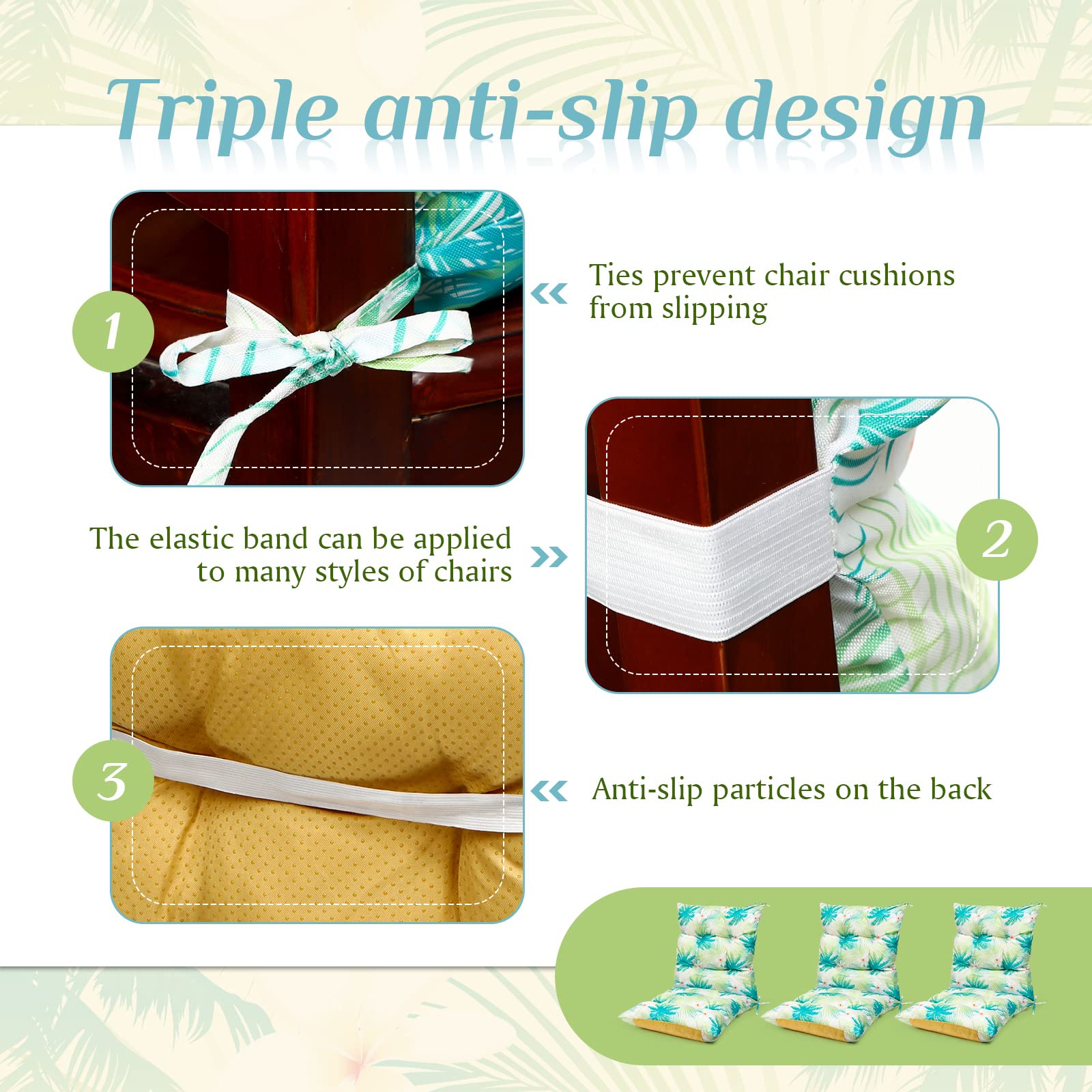 Hoteam cushions placed on porch rockers showing comfortable seating and outdoor-ready benefit