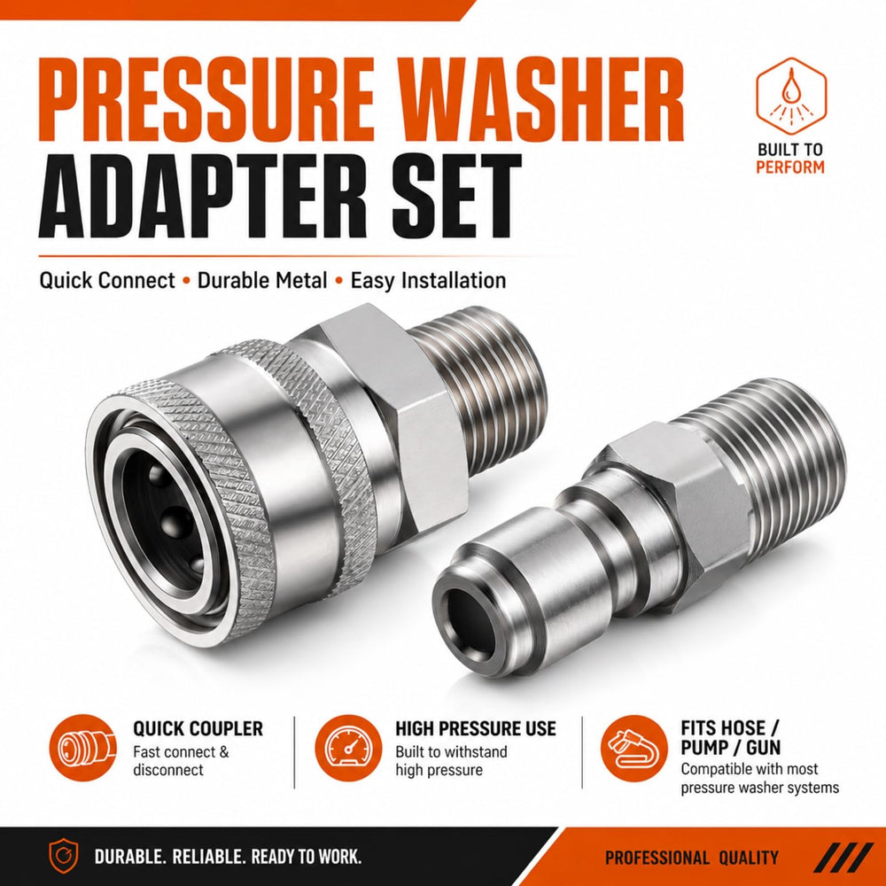 Hotop connector attached to pressure washer wand demonstrating easy swap