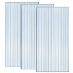 Hotop front view of three packaged panels showing clear protective coverage and durability