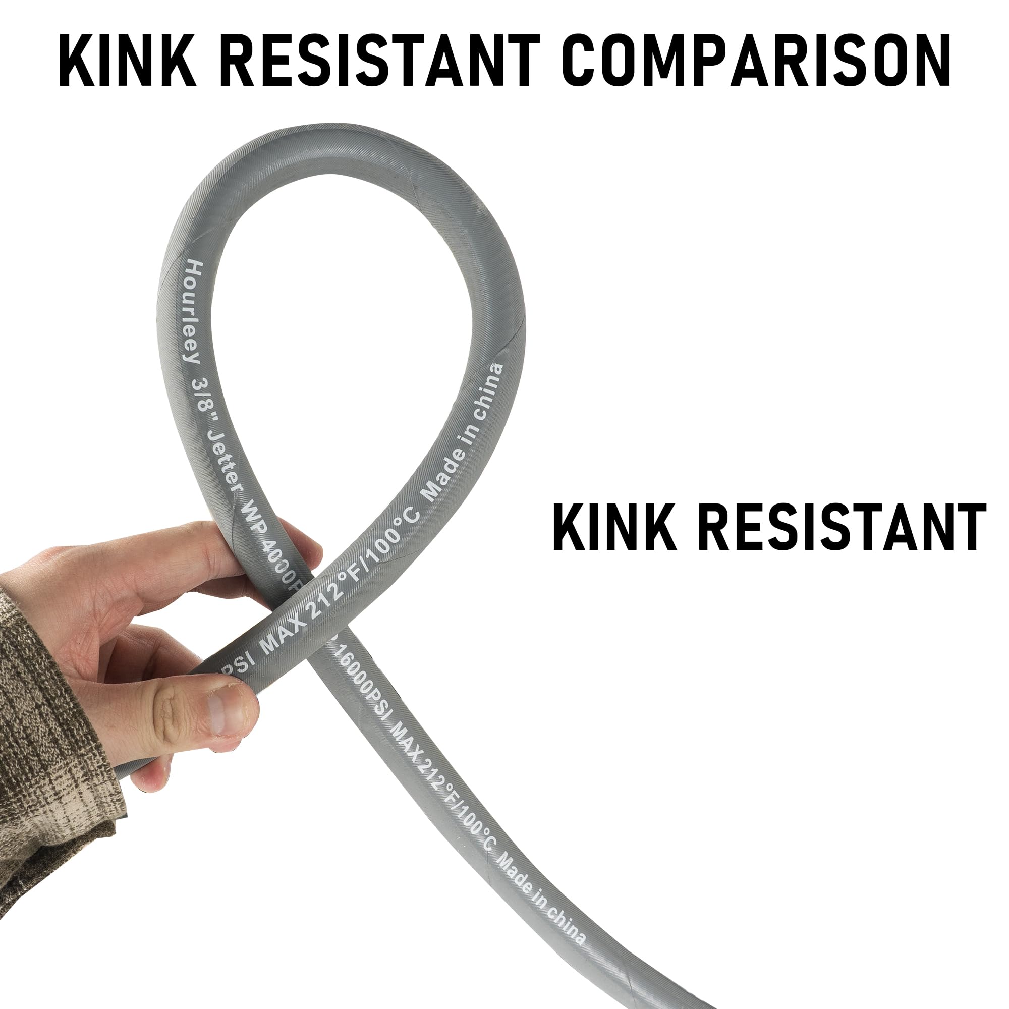 Hourleey 3/8" quick-connect fittings view demonstrating easy secure attachment