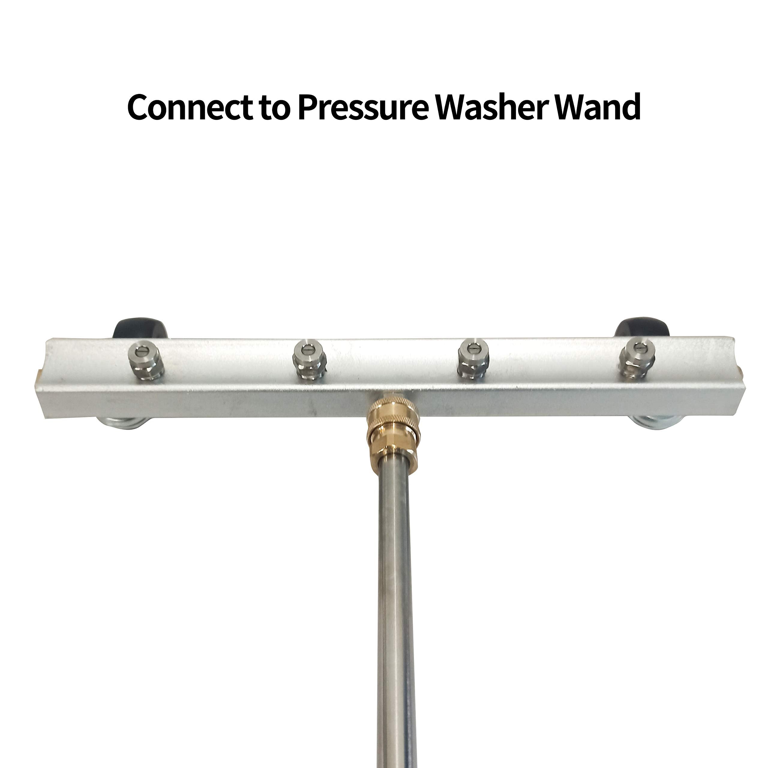 Hourleey straight extension and 45-degree wand showing adaptable reach and angled access benefit