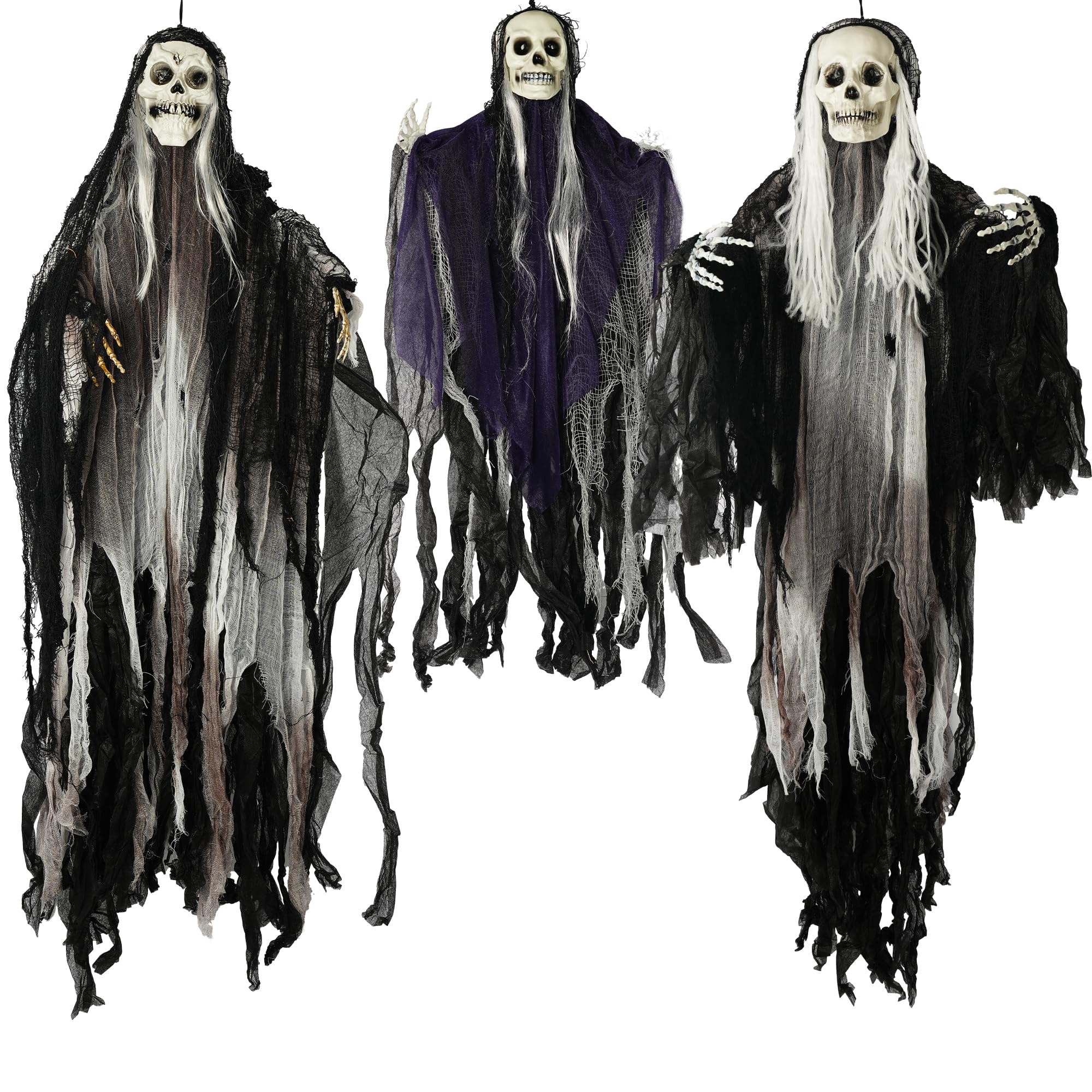 Hourleey front group shot of three hanging Grim Reapers creating instant curb appeal