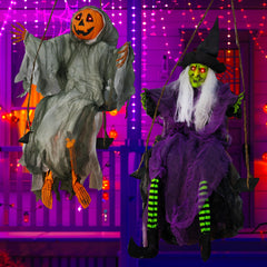 Hourleey front view of both hanging figures showing full set and ease of display