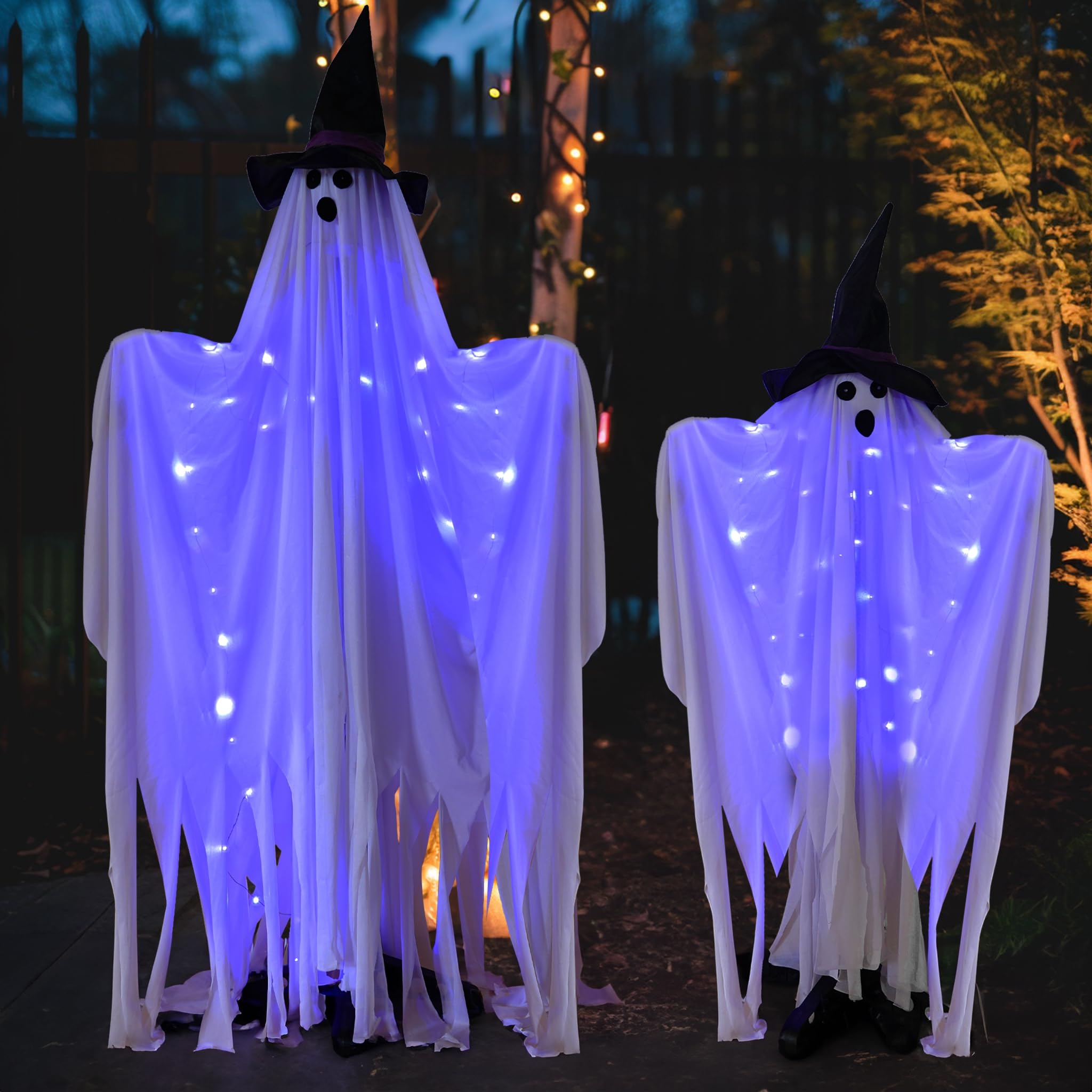 Hourleey ghosts folded and packed for storage saving space after season