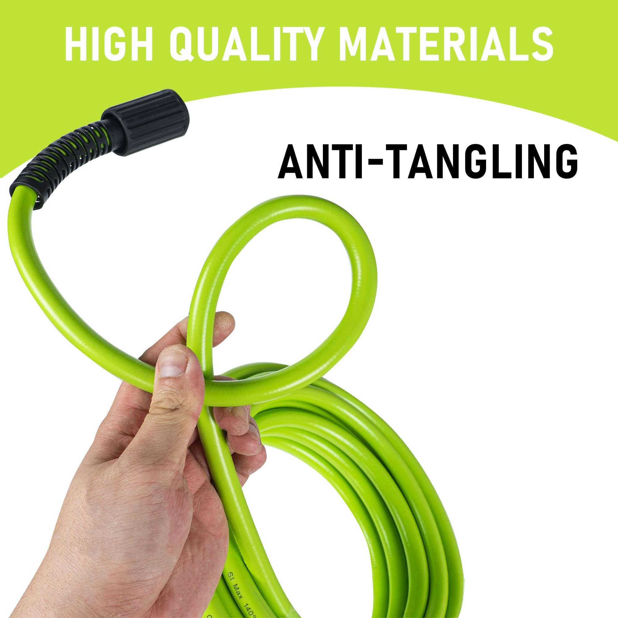 Hourleey flexible hose bending to show kink resistance and easy handling