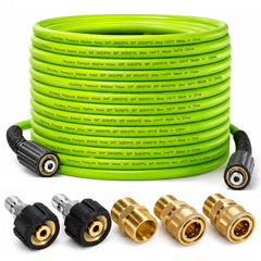 Hourleey hose front packaging showing adapters and benefits