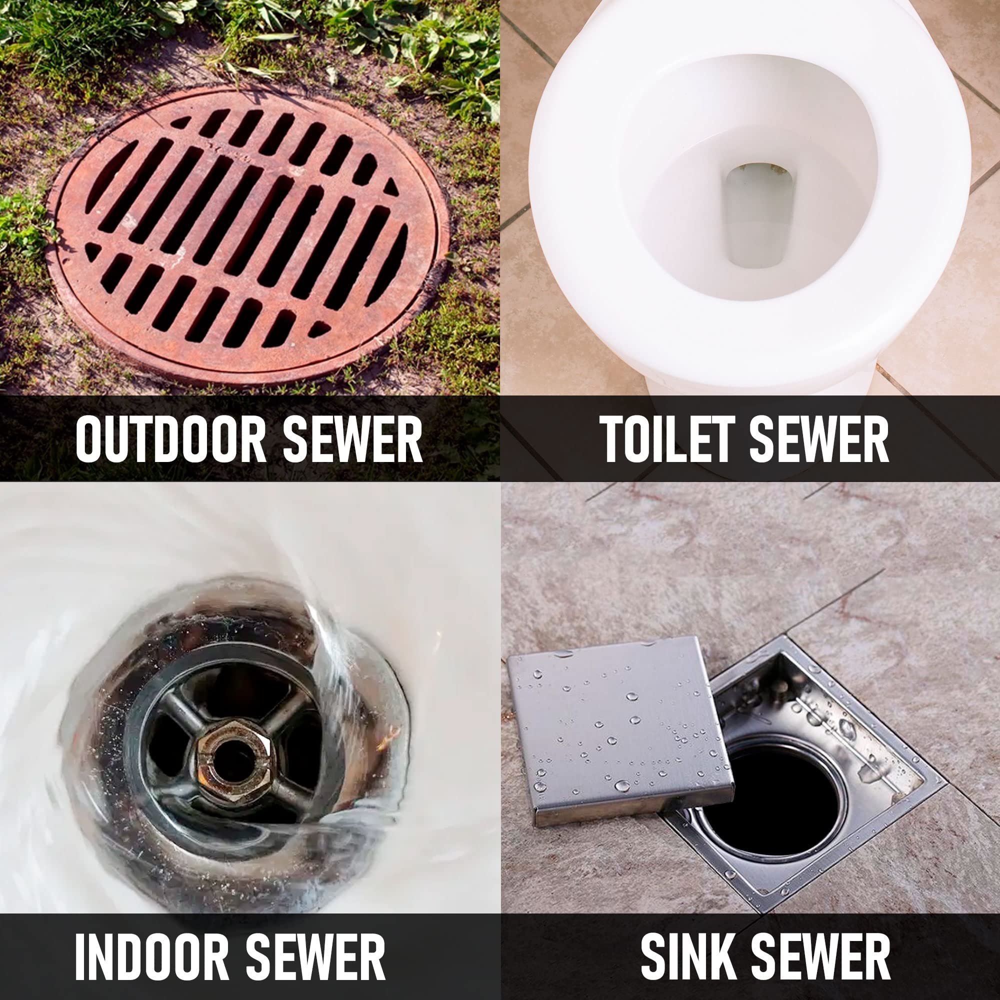 Hourleey hose in use clearing a sink drain for efficient debris removal