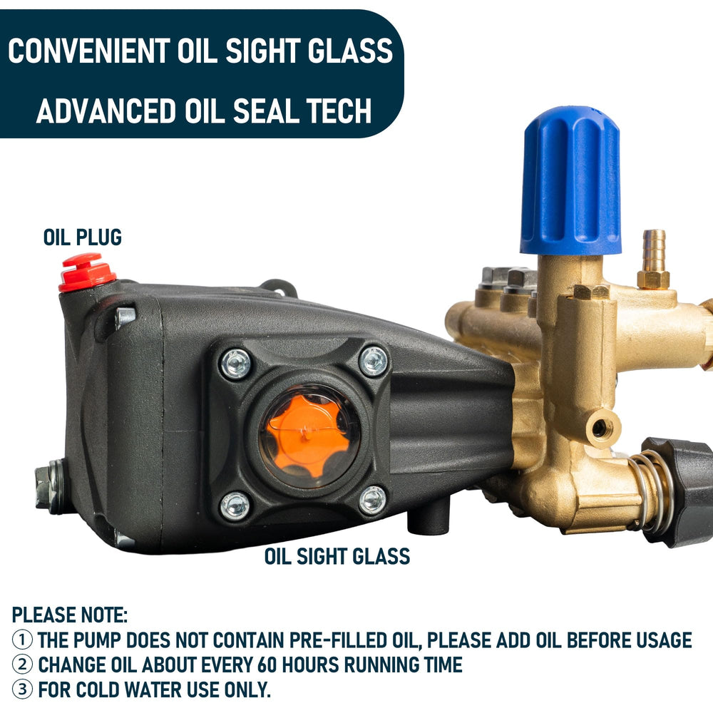Hourleey pump mounted on a pressure washer frame demonstrating compatibility