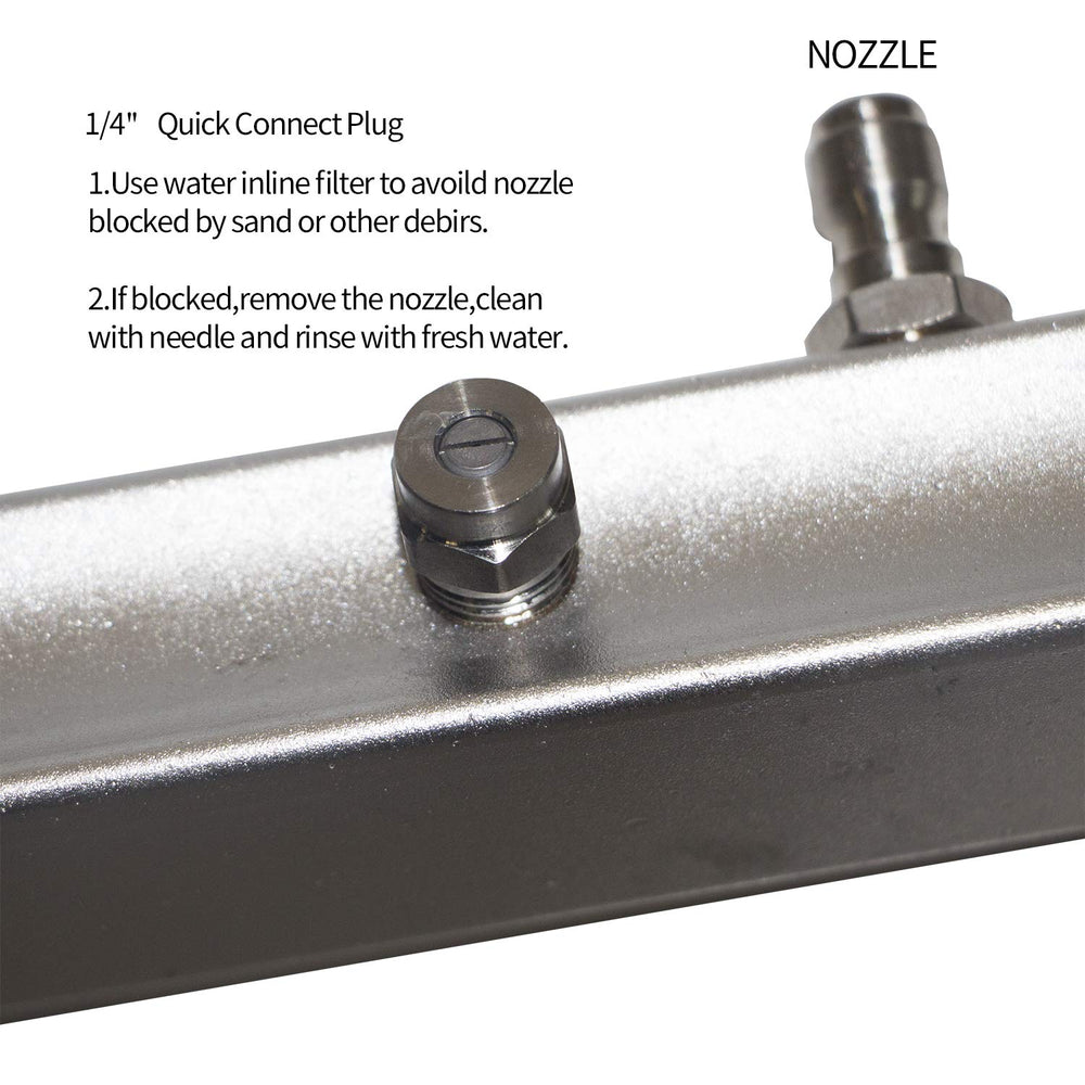Hourleey close-up of four high-pressure nozzles highlighting durable spray tips for thorough cleaning