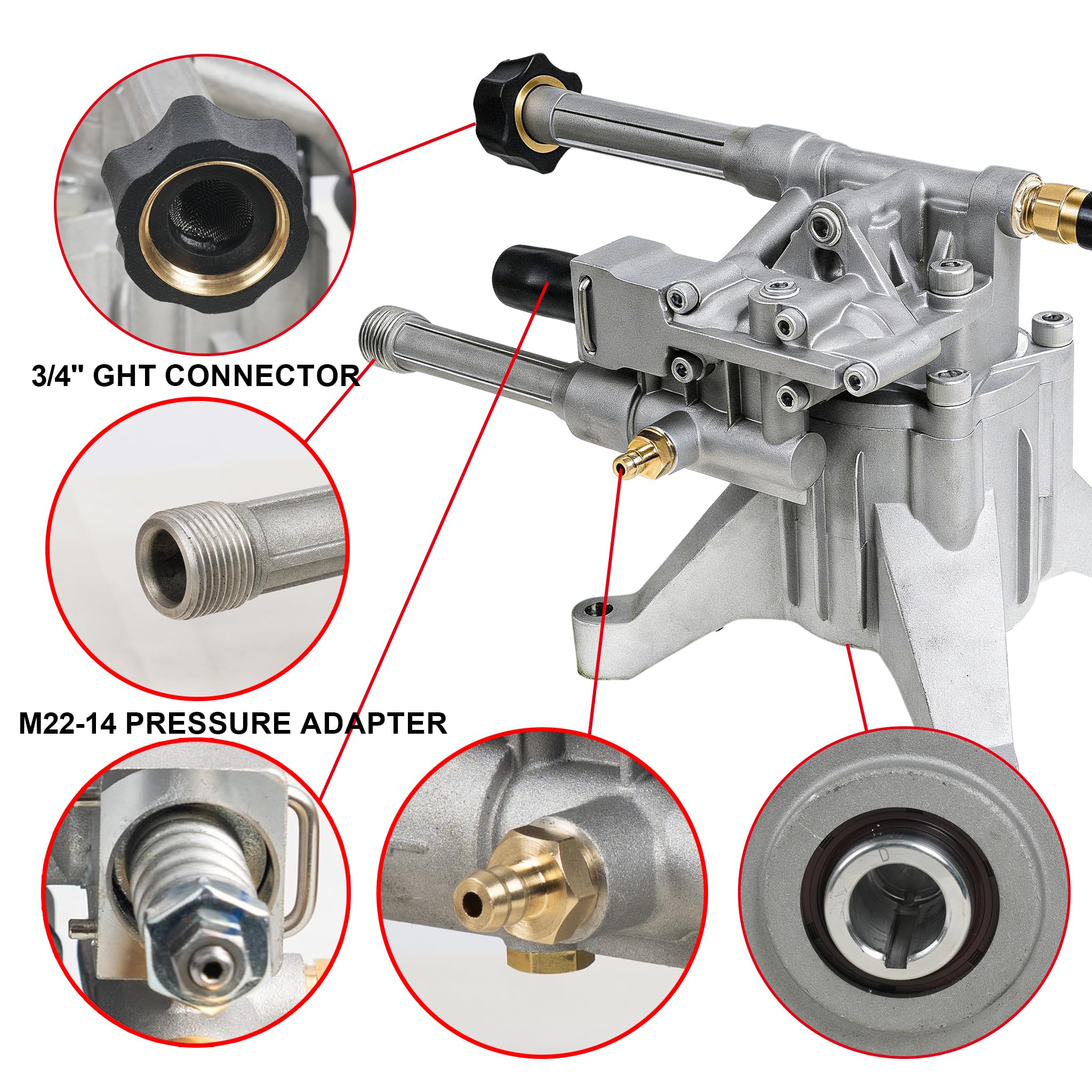 Hourleey 7/8 inch shaft close-up illustrating secure engine coupling and durability
