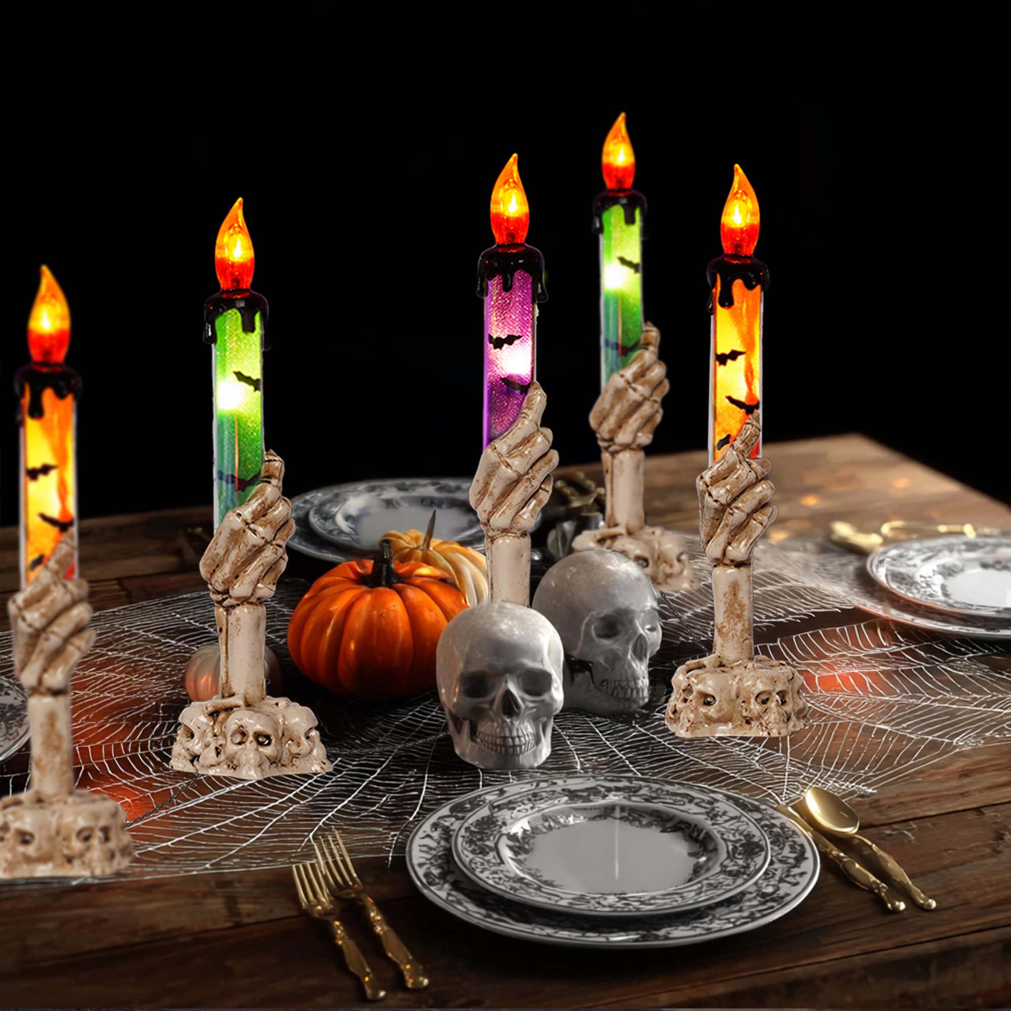 Hourleey skull detail highlighting textured plastic and bright LED benefit