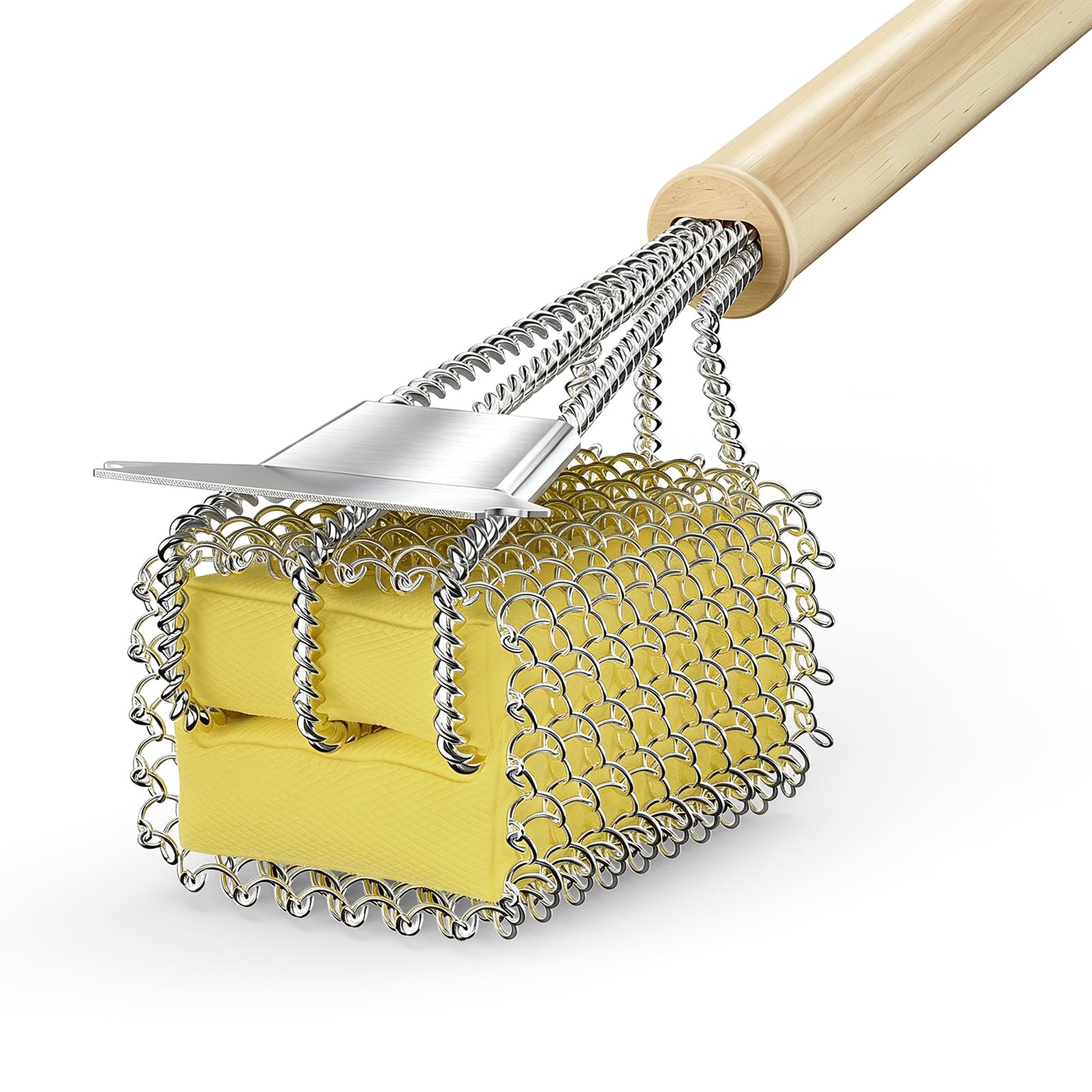 HOUSE AGAIN front view of bristle-free grill brush showing complete tool