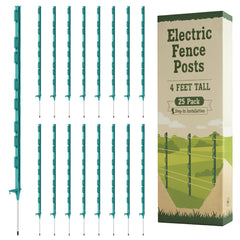 Houseables front view of 25-pack green posts showing kit convenience