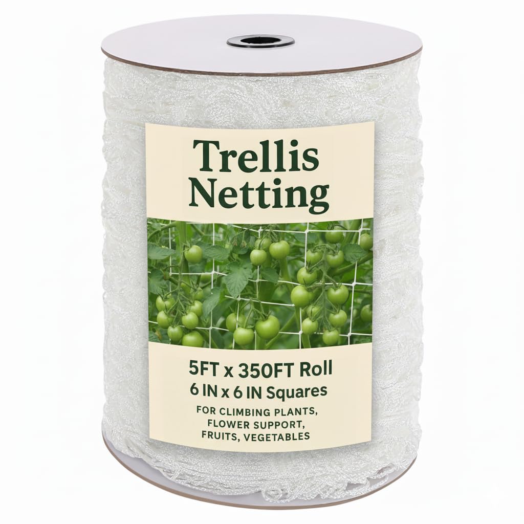 Houseables front view of trellis net roll showing length and packaging benefits