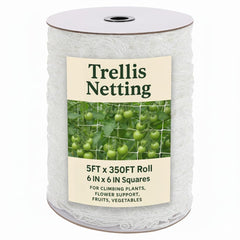 Houseables front view of trellis net roll showing length and packaging benefits