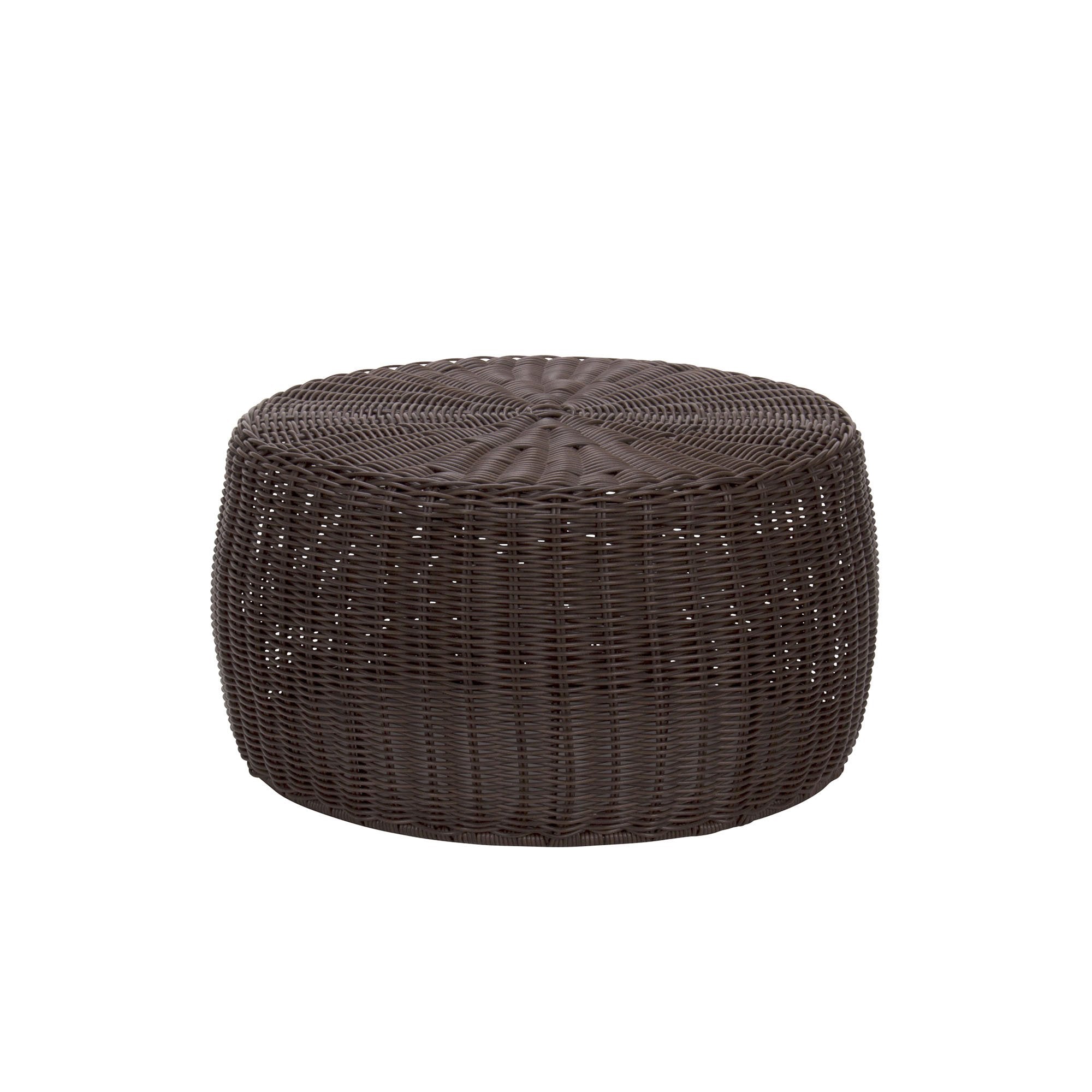 Household Essentials front view of brown resin stool showing compact design and style