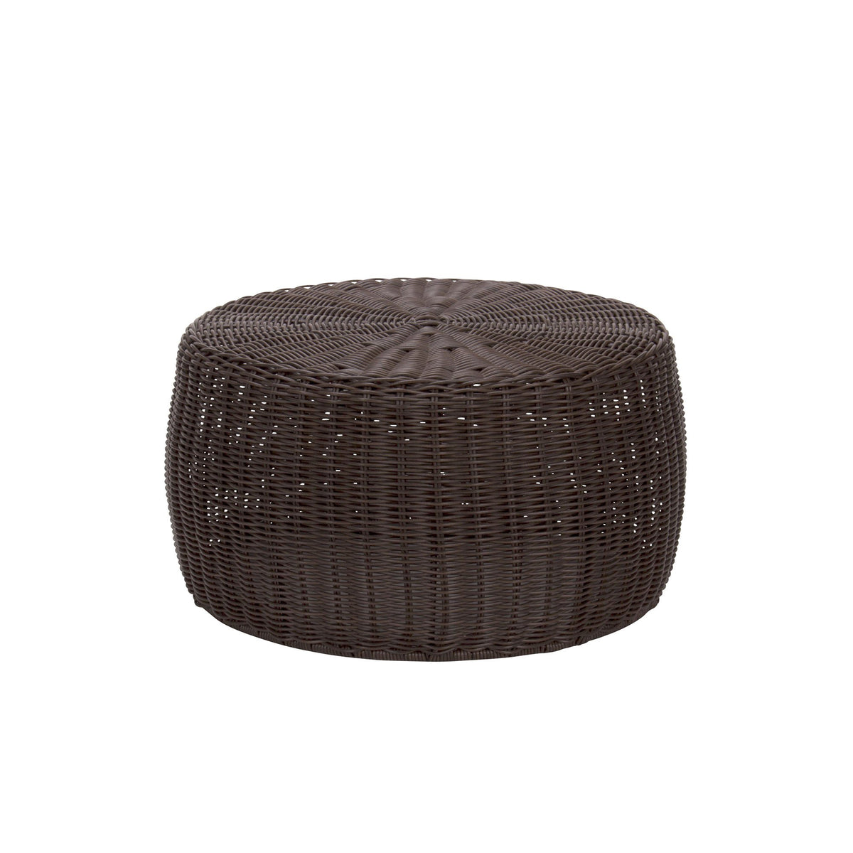 Household Essentials front view of brown resin stool showing compact design and style