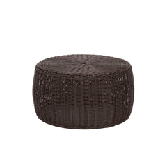 Household Essentials front view of brown resin stool showing compact design and style
