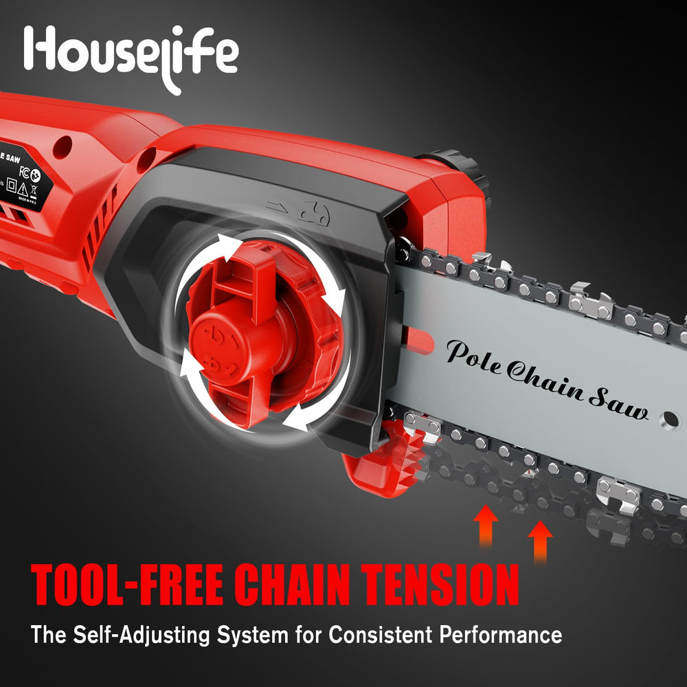 Houselife integrated auto-oiler reservoir detail keeping chain lubricated for longer jobs