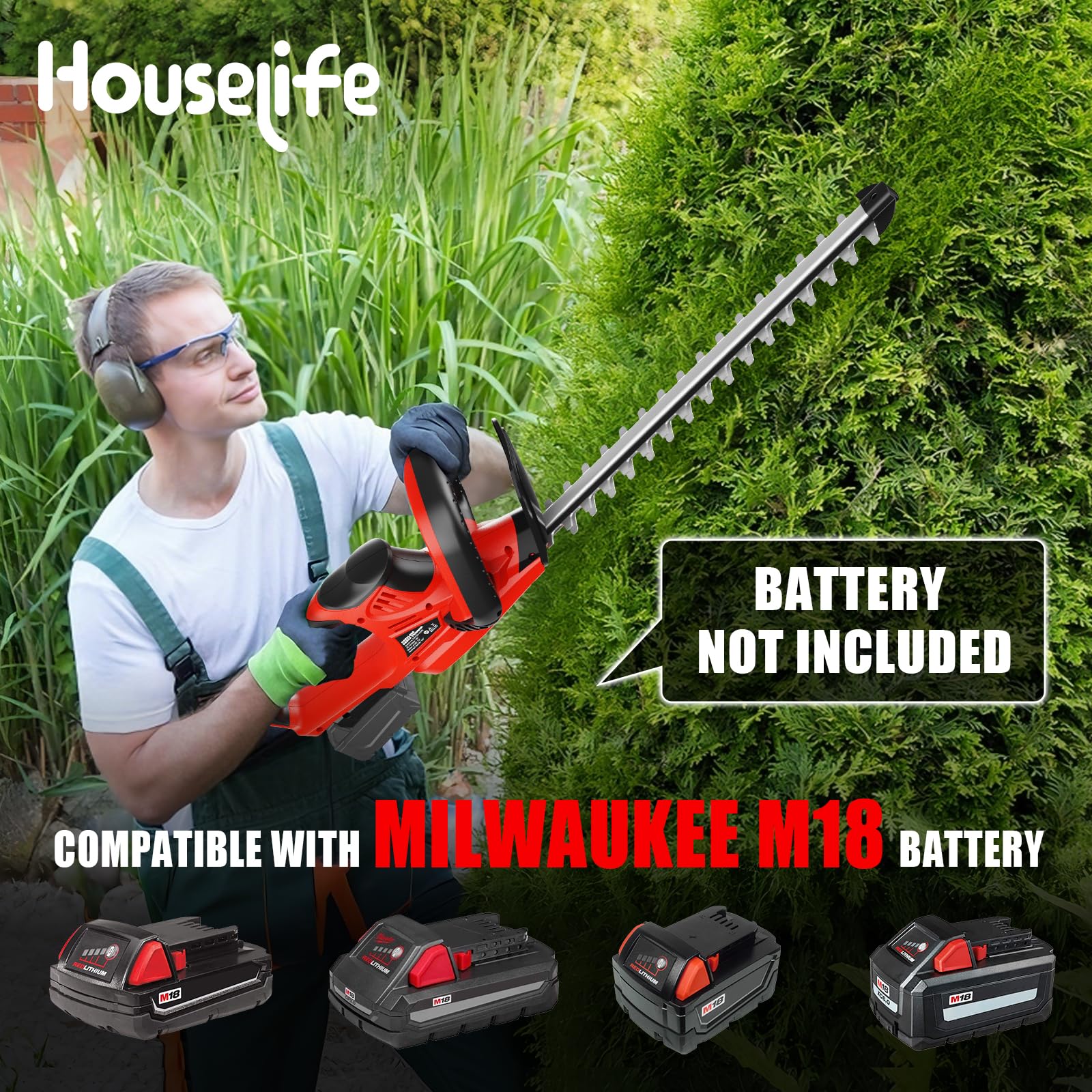 Houselife close-up of hardened-steel dual-action blades for cleaner, low-vibration cuts