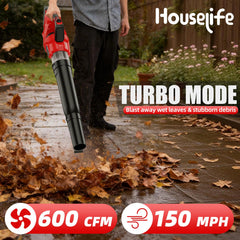 Houselife close-up of speed controls and turbo button for exact airflow control