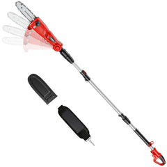 Houselife pole saw front view showing compact design and controls for easy handling